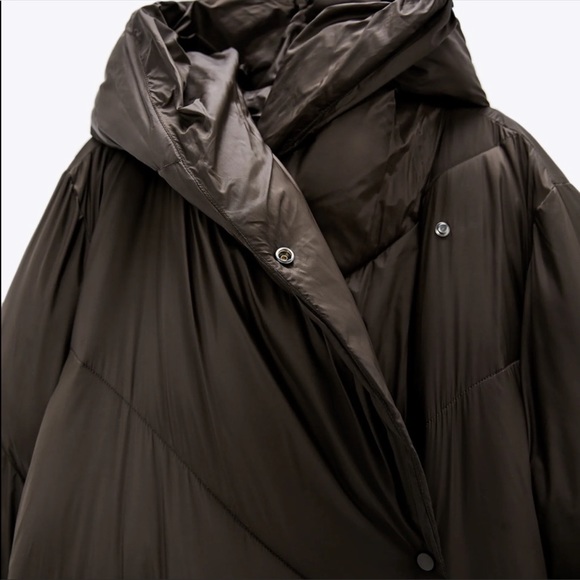 Zara water repellent puffer coat - Picture 5 of 9